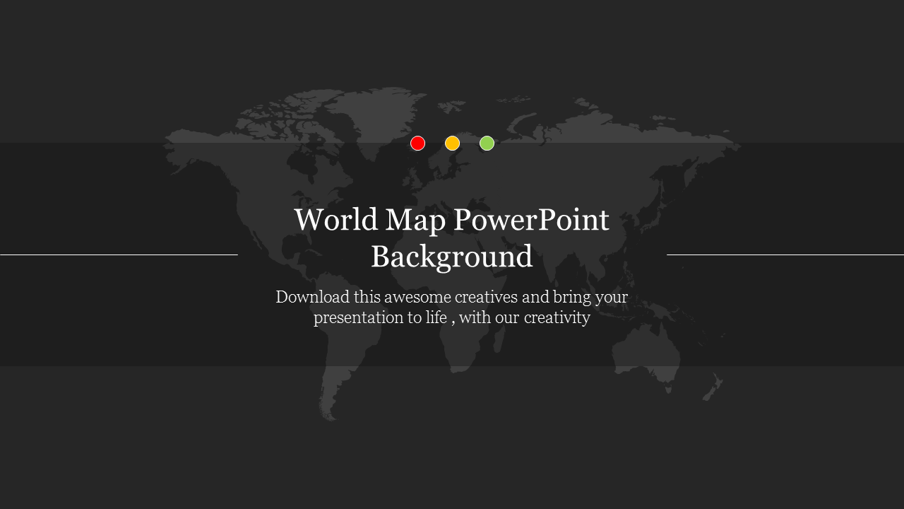 Effective World Map PowerPoint Background Slide Template